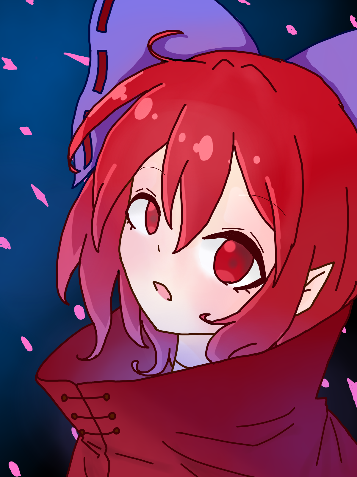 本来想画帅的结果一步步走向可爱